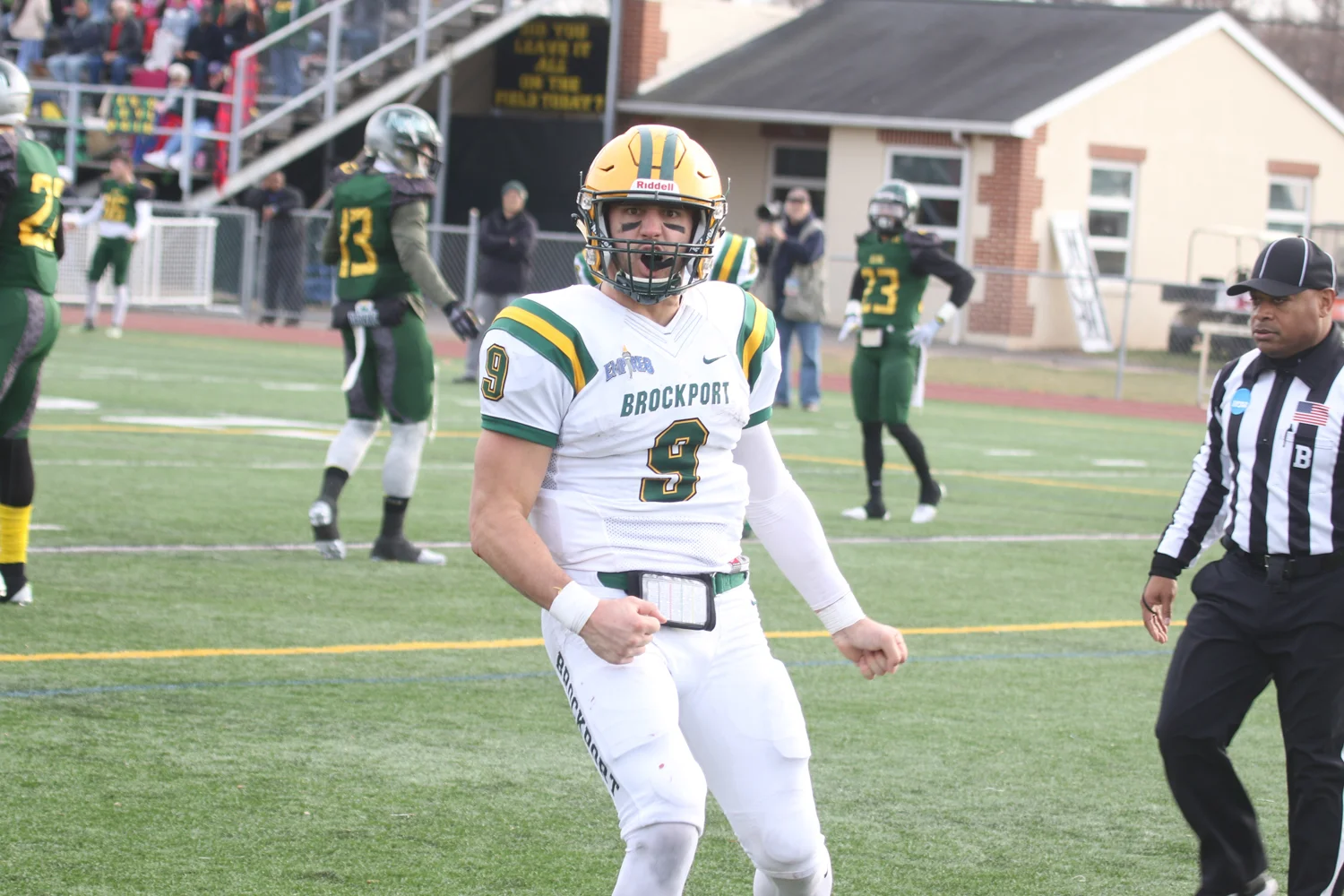 Brockport QB fired up after the TD