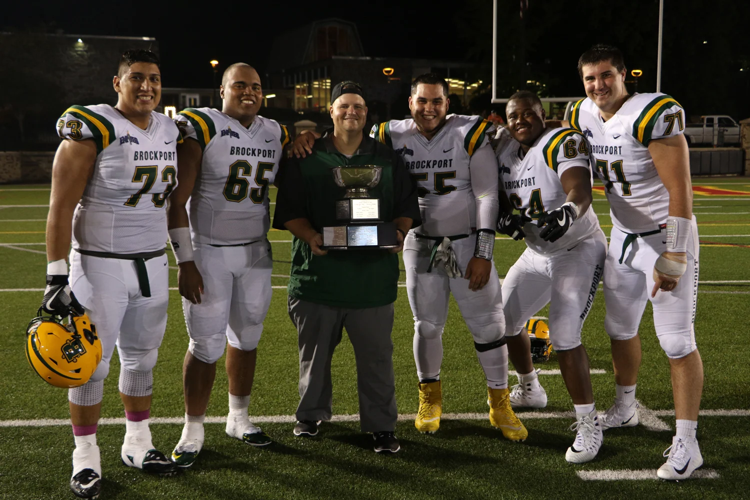 OL posing with Coach Potter