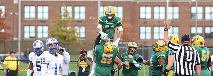 Brockport Golden Eagles TD celebration