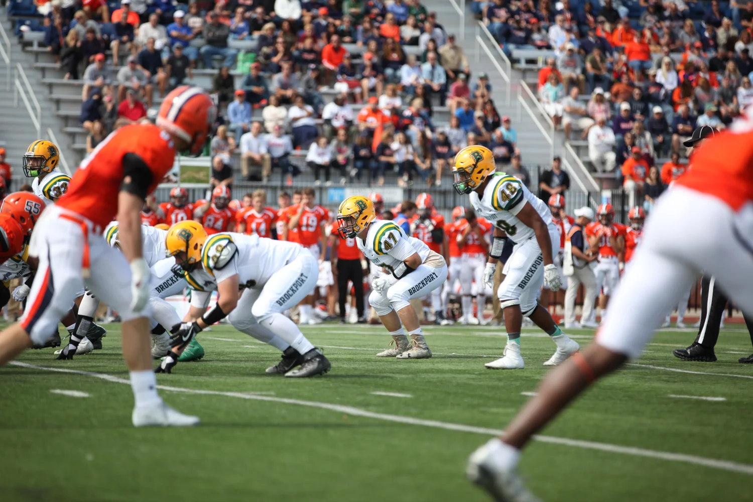 Brockport Defense set and ready