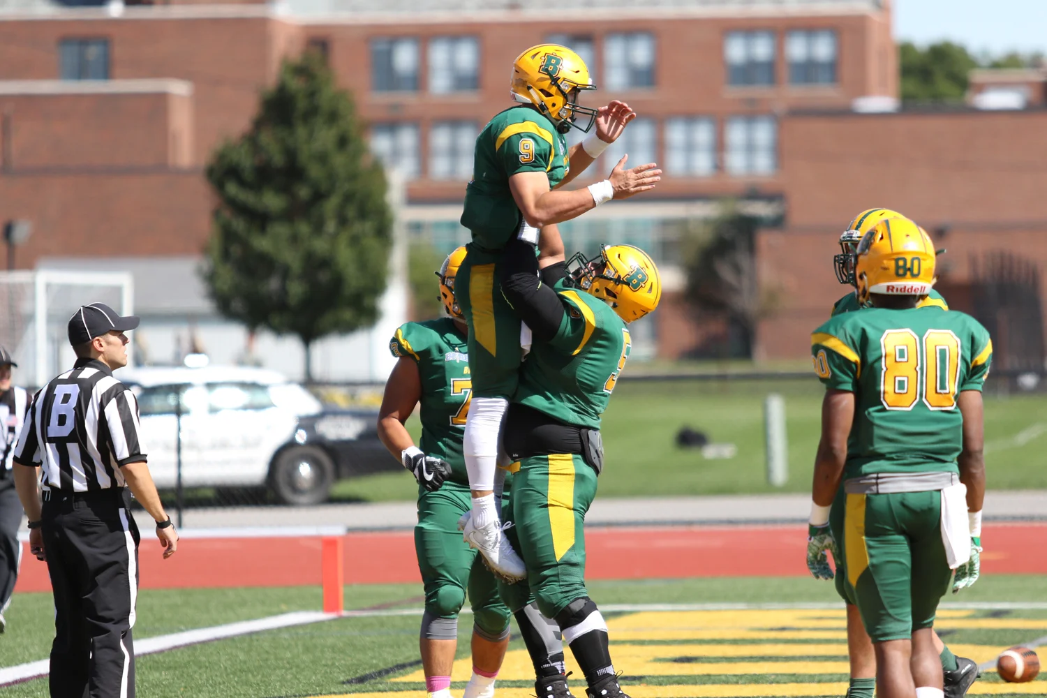 TD Celebration after the run