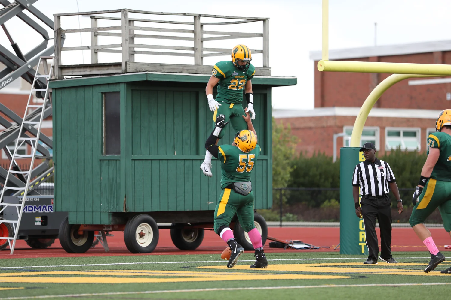 TD celebration in the endzone