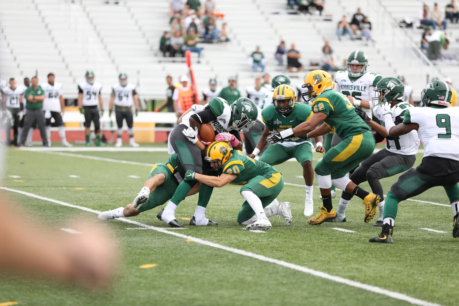 Kickoff team with the gang tackle