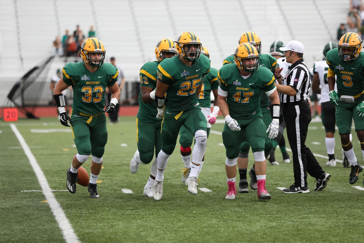 Turnover celebration for the defense