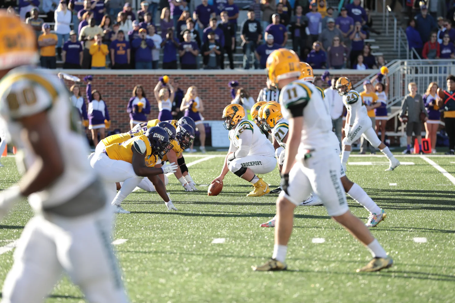 Brockport Offense set for the play
