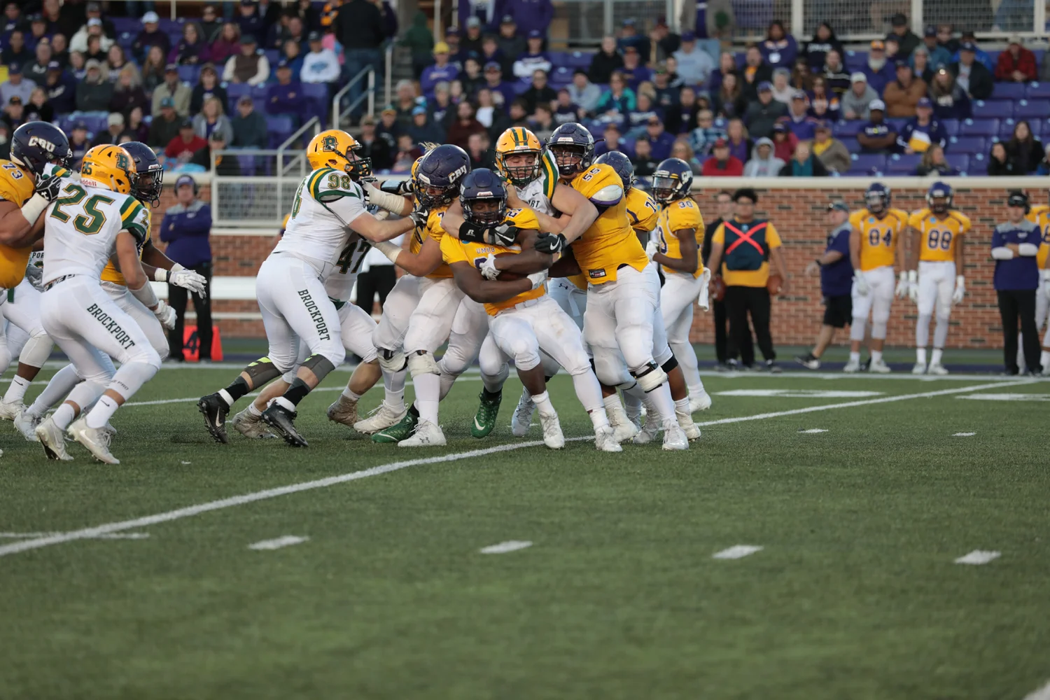 DL bringing the ball carrier down