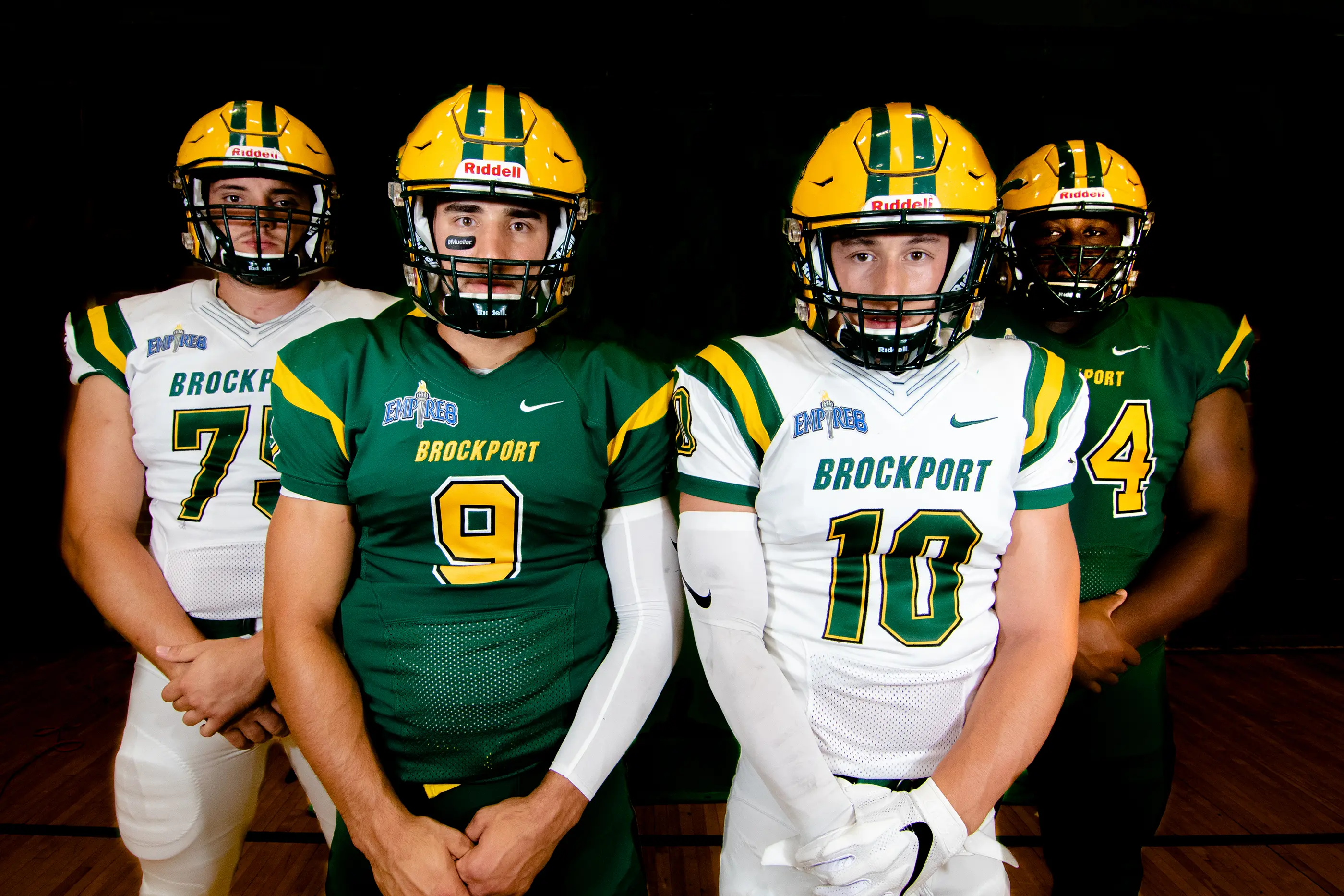Brockport Football Players posing for the camera