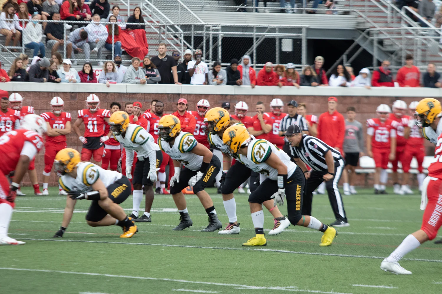 Brockport LB's set for the play