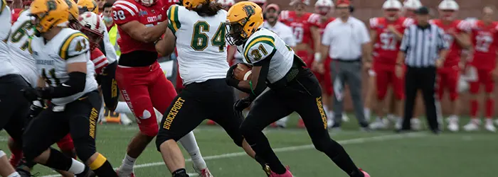 RB looking for space to run against Cortland