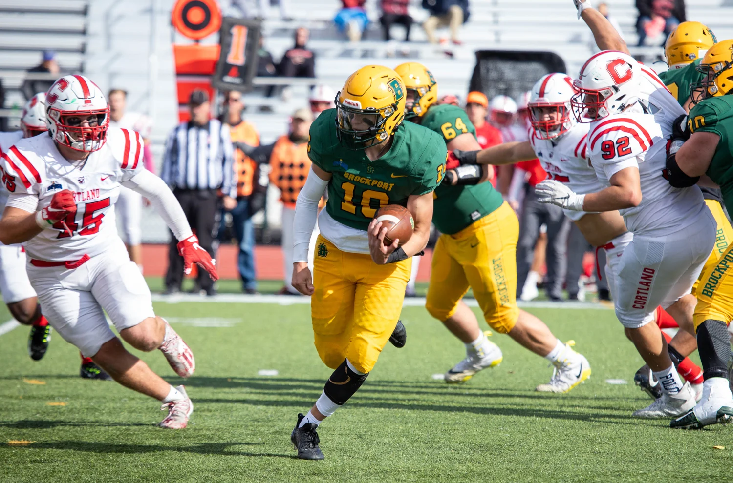 Brockport QB running to open space