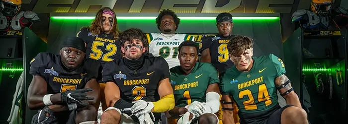 Brockport Golden Eagles media day crew