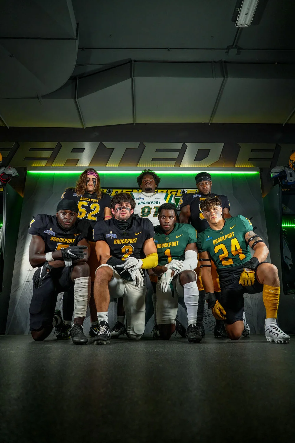 Brockport Football Players ready on Media Day
