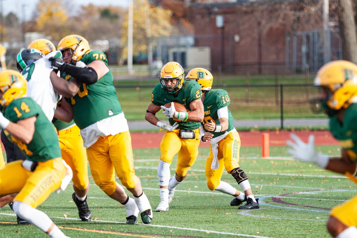 Brockport RB looking for space to run the ball