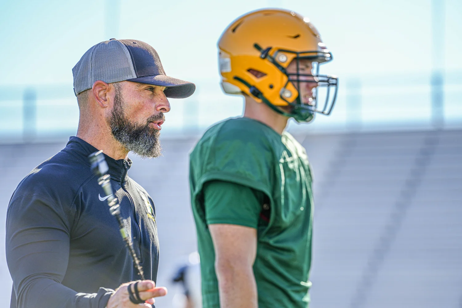 Coach Mangone watching over his team