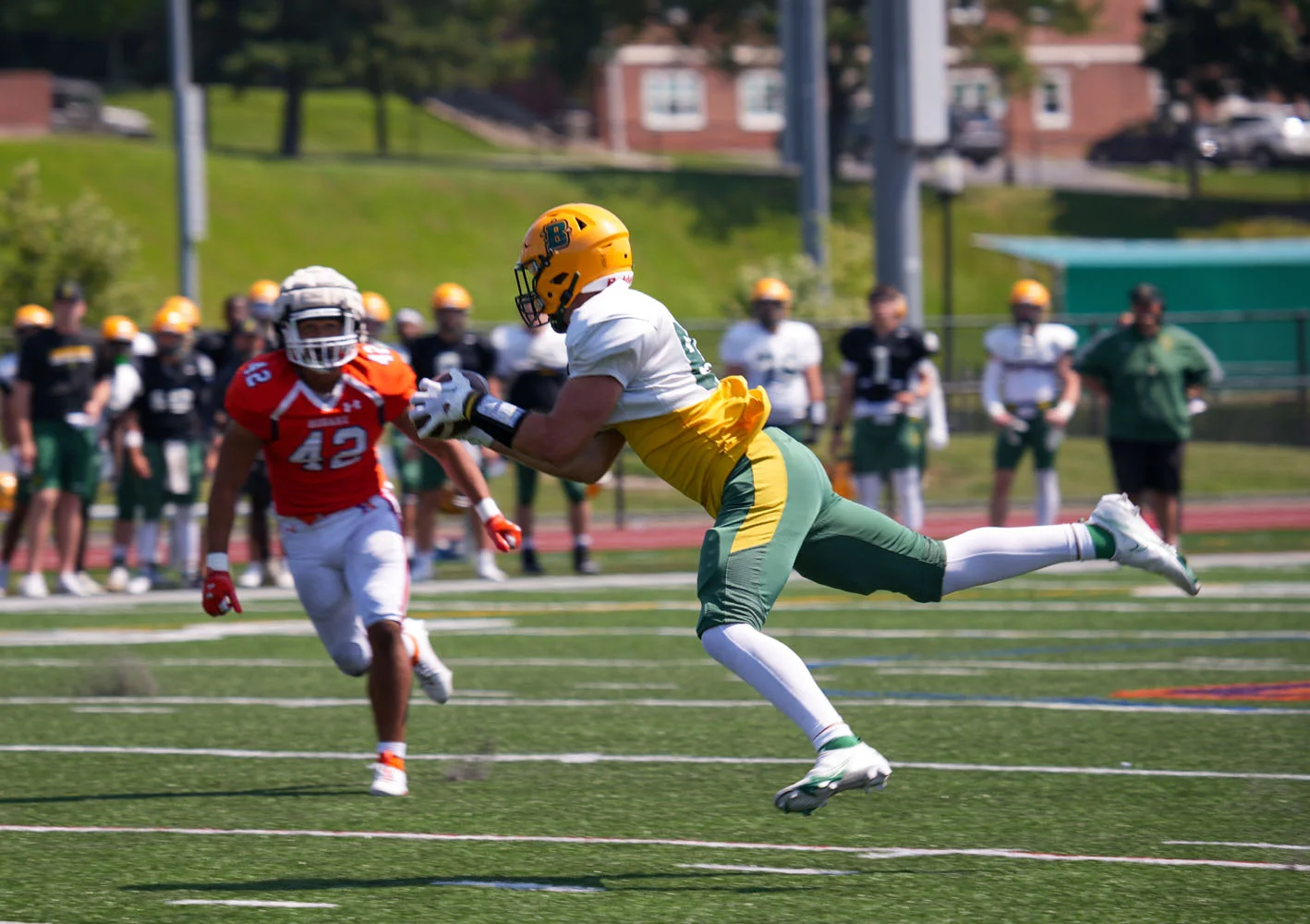 TE extending for the catch