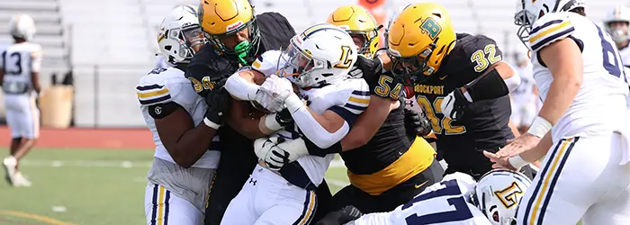 Brockport Defense making the stop against Lycoming