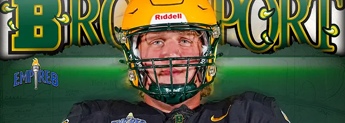 Brockport Golden Eagless Senior OL in his poster