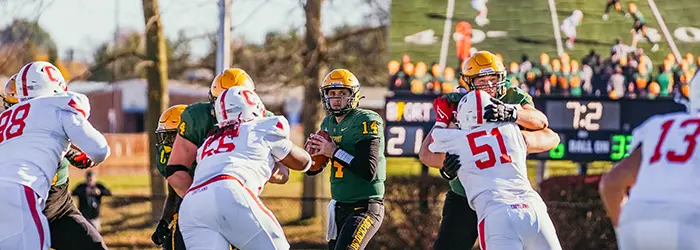 Brockport QB getting protection from the OLine