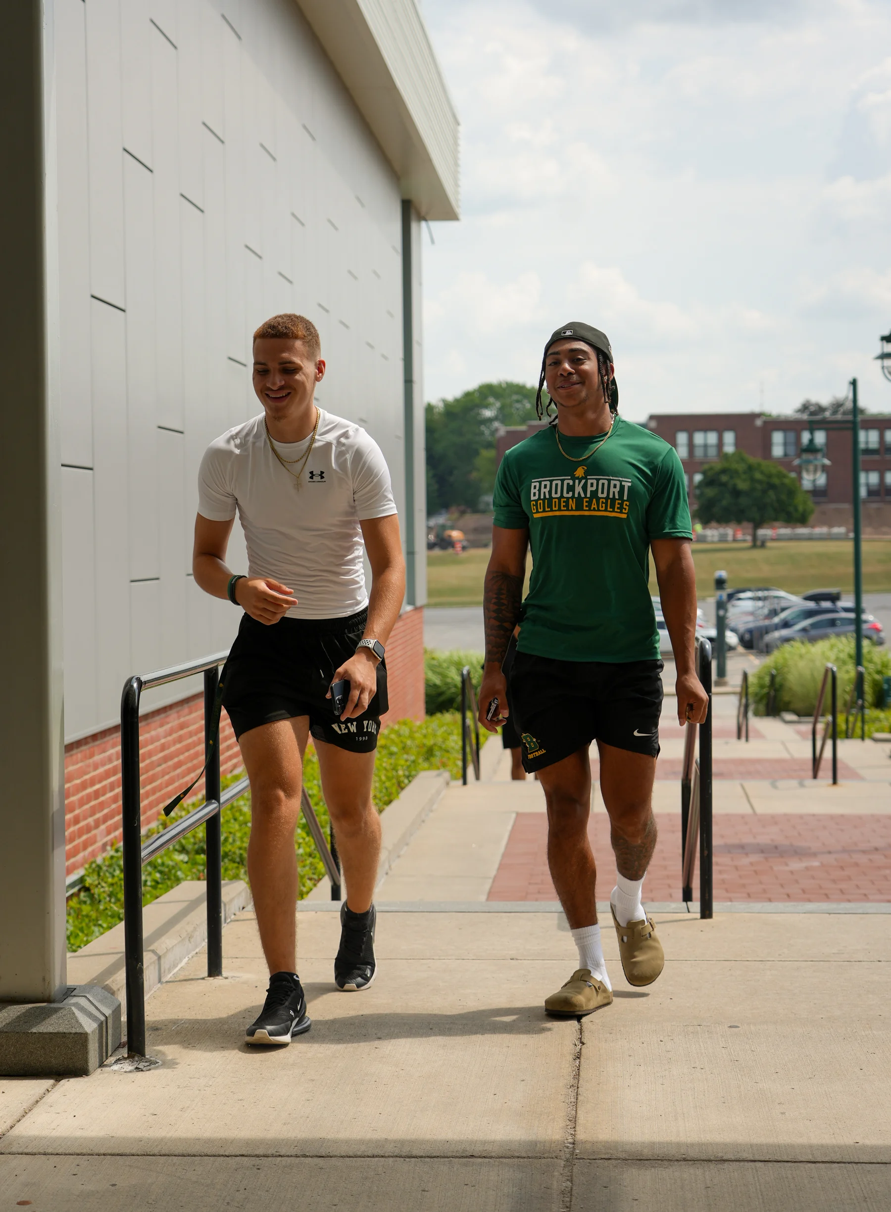 Brockport Football Players Checking In