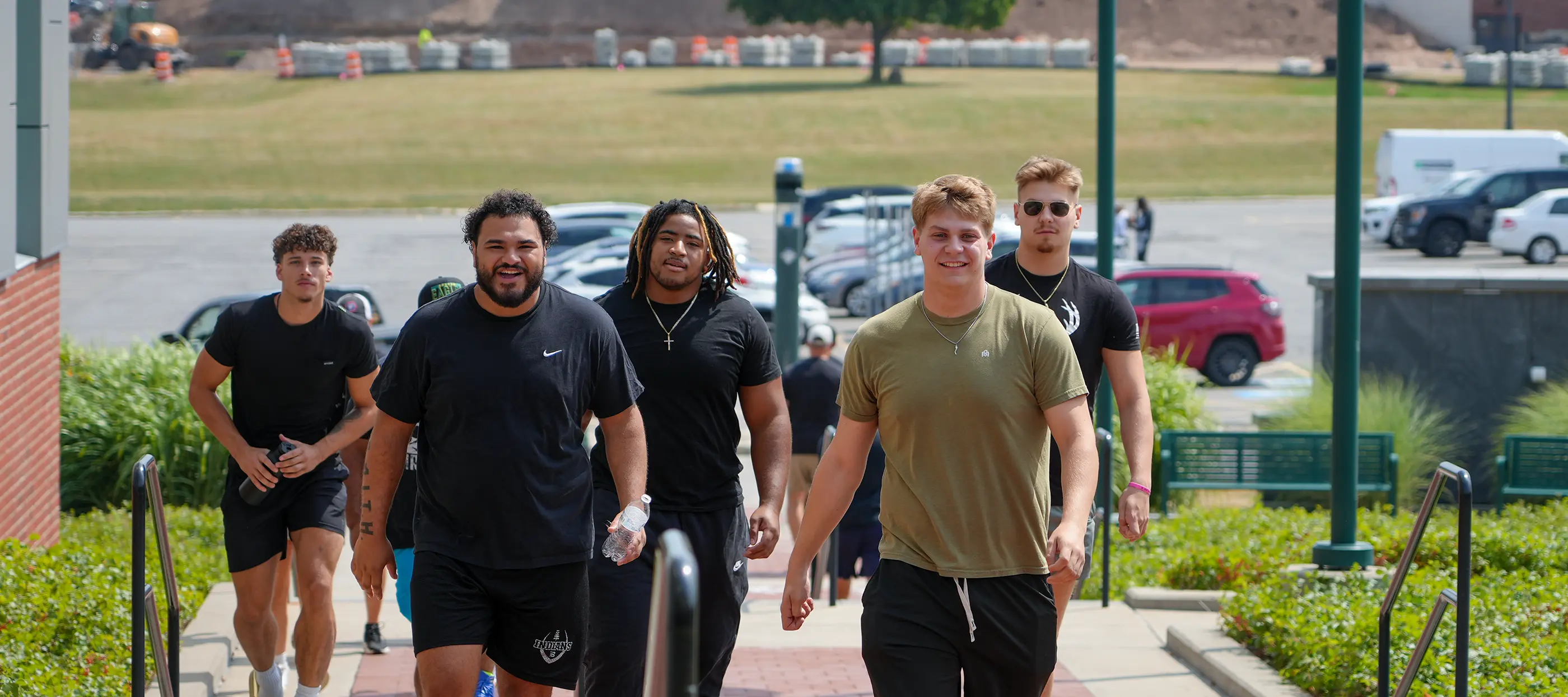 Brockport Football players Checking In