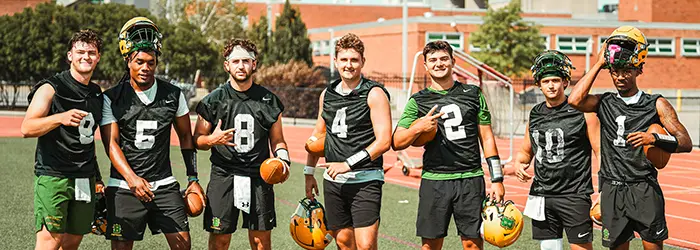 Brockport Golden Eagles all smiles at practice