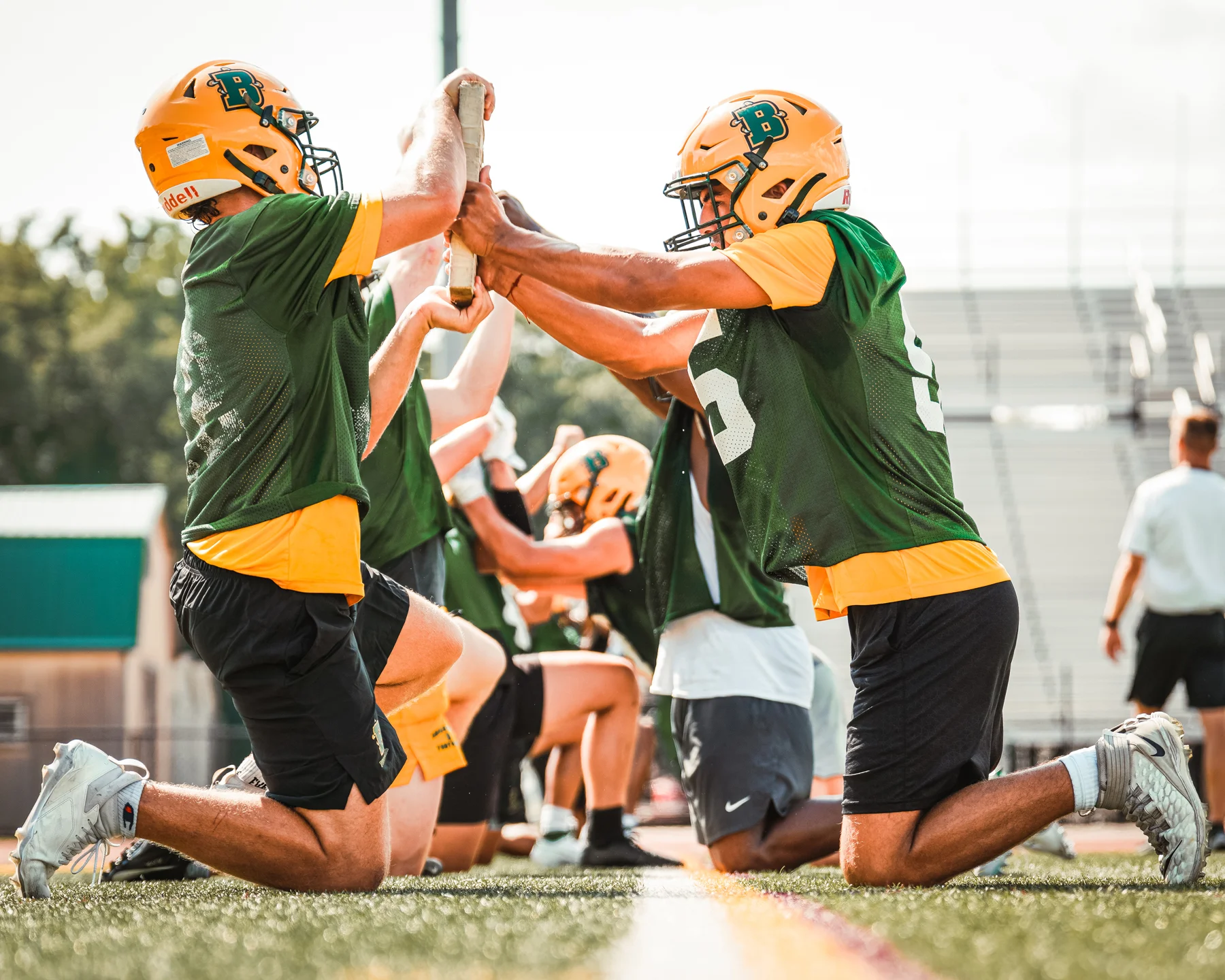 Drills at Brockport practice on Day 2