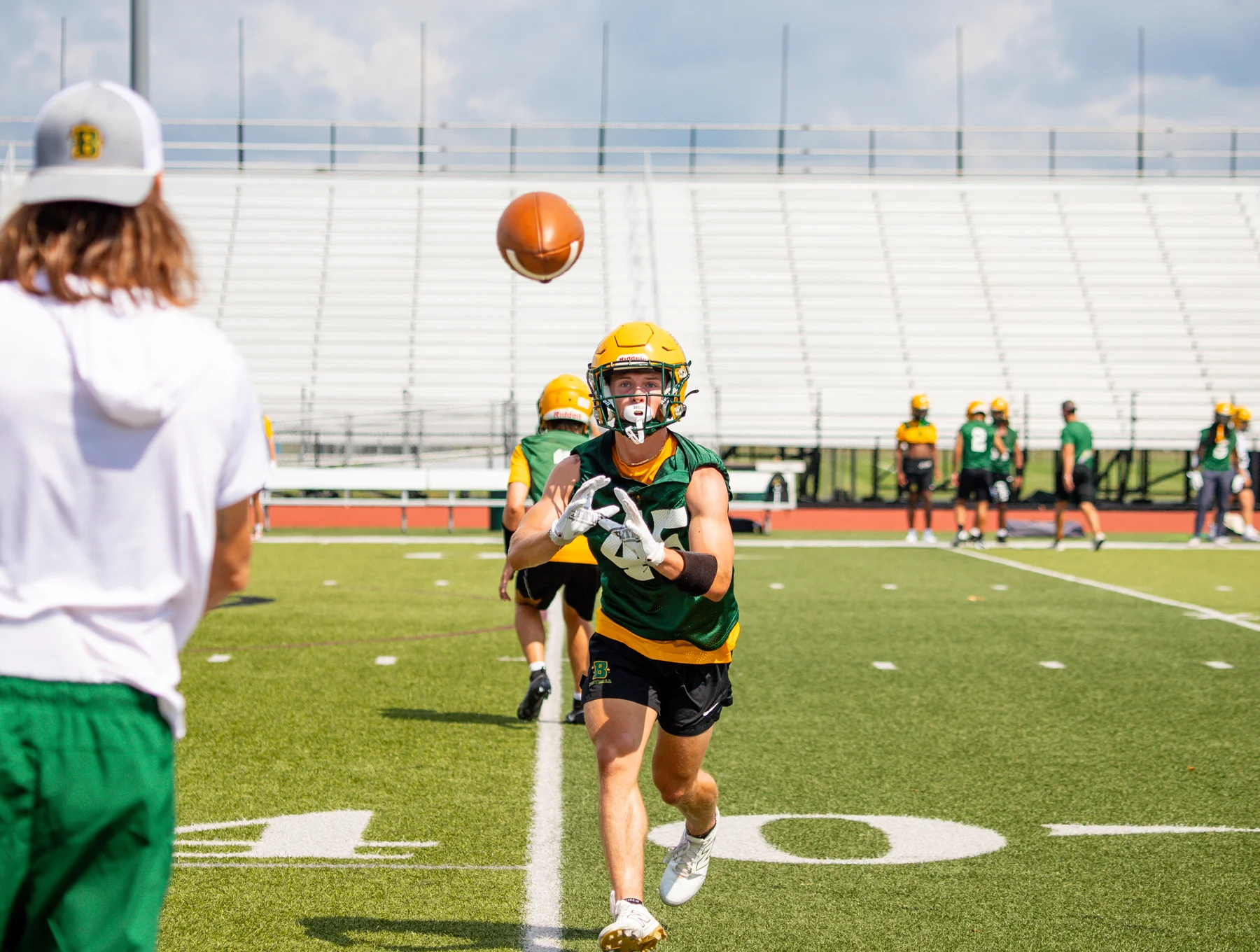 DB making the catch in a drill