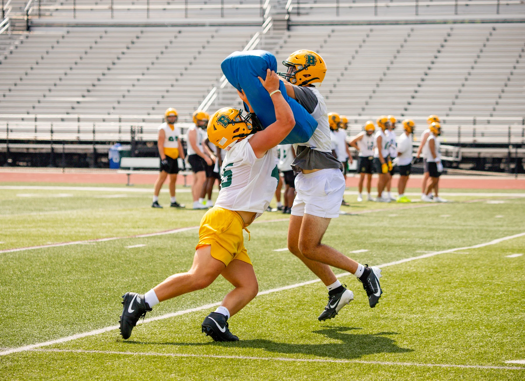 Making the block on Day One of Practice