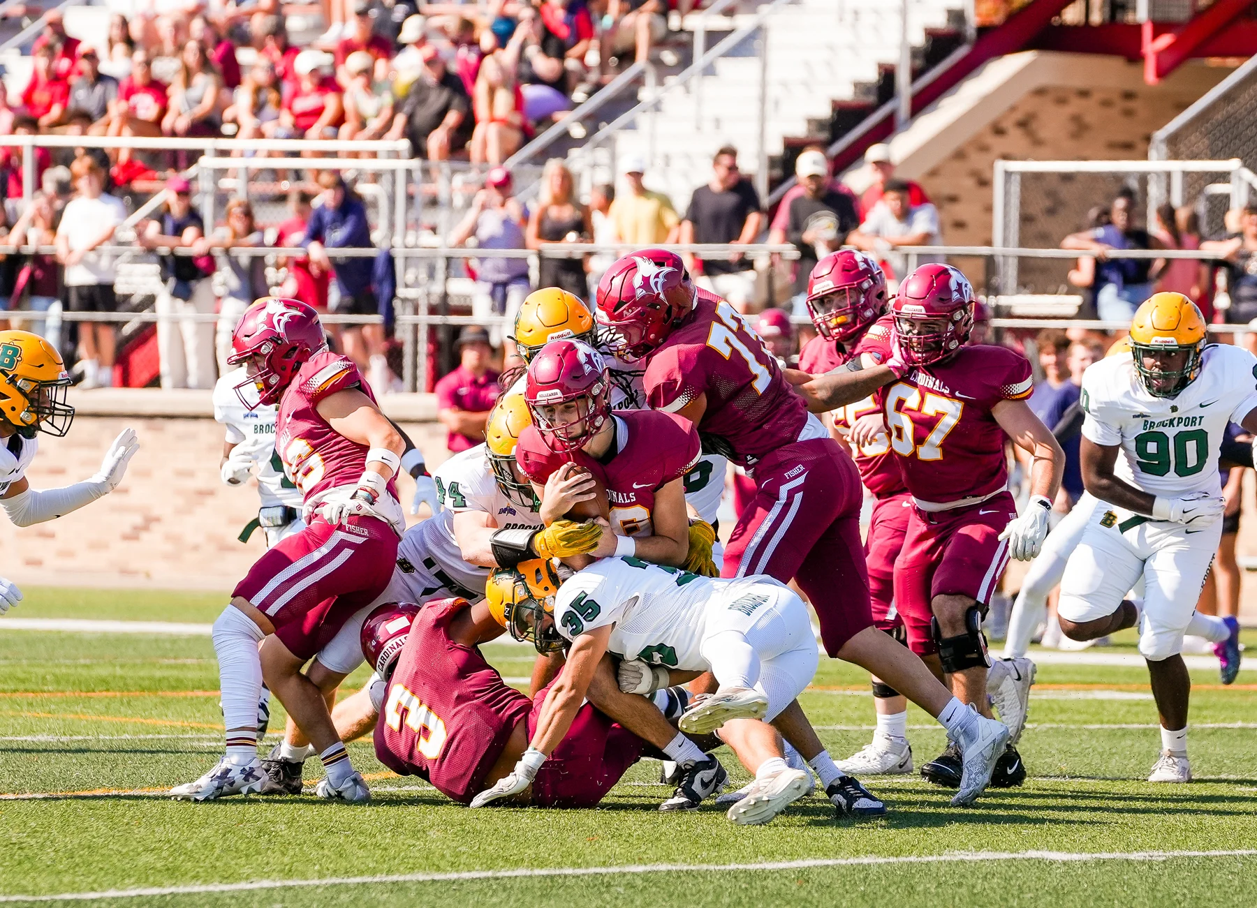 Gang tackle against Fisher