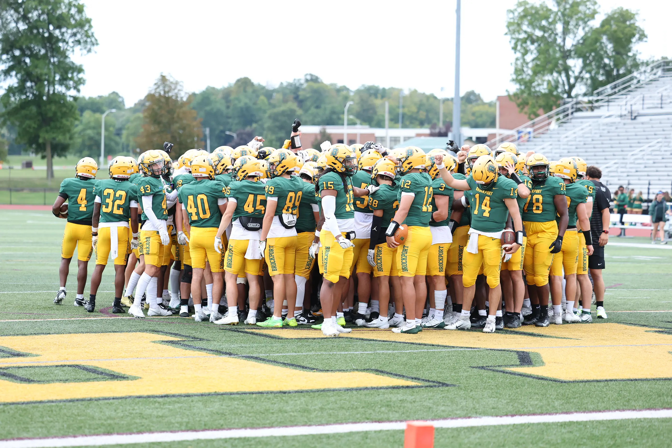 Brockport Golden Eagles Huddle