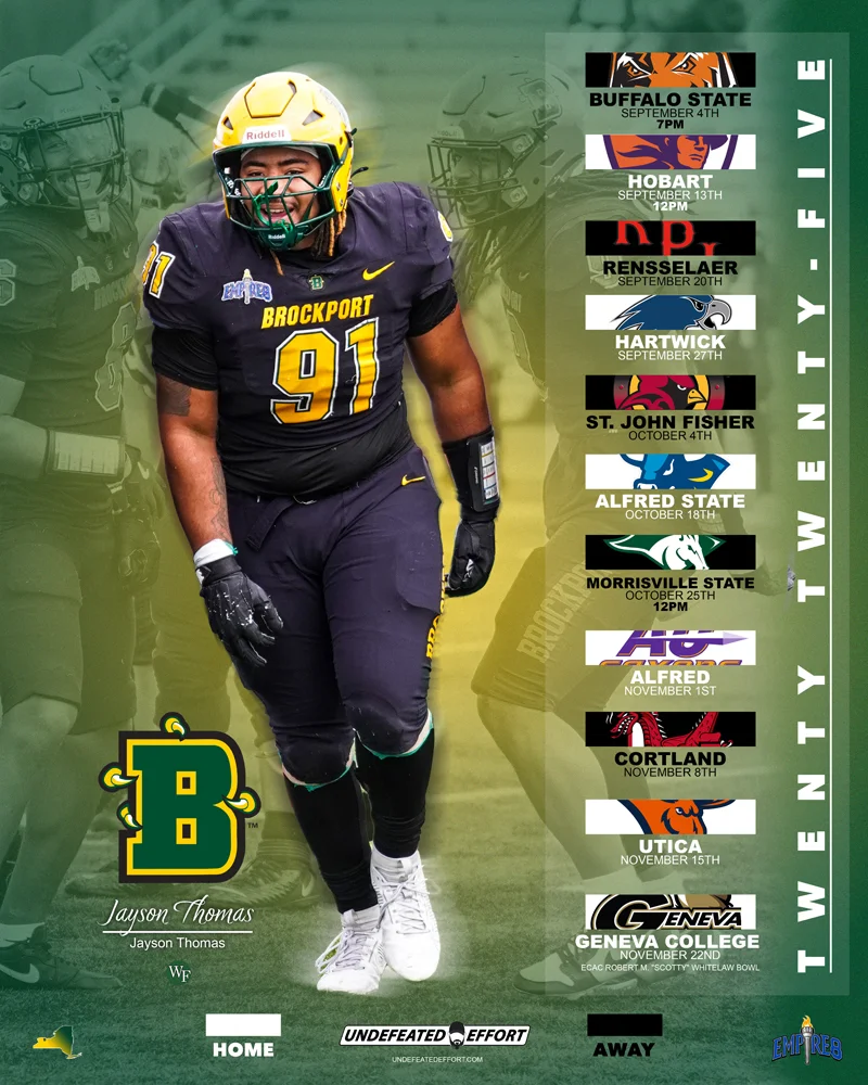 Brockport Football Senior - Jayson Thomas