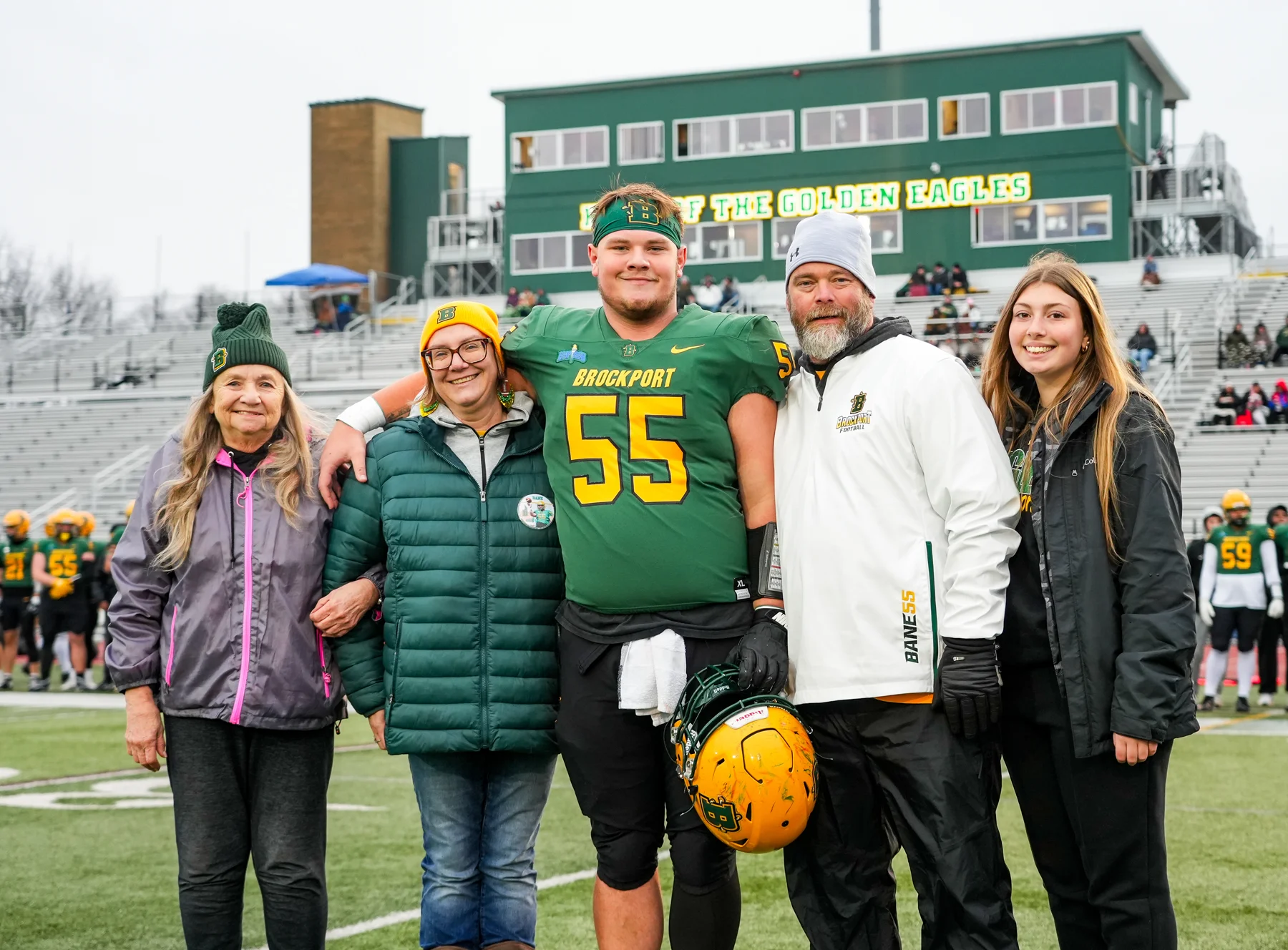 Brockport Senior Caleb Bane and Family
