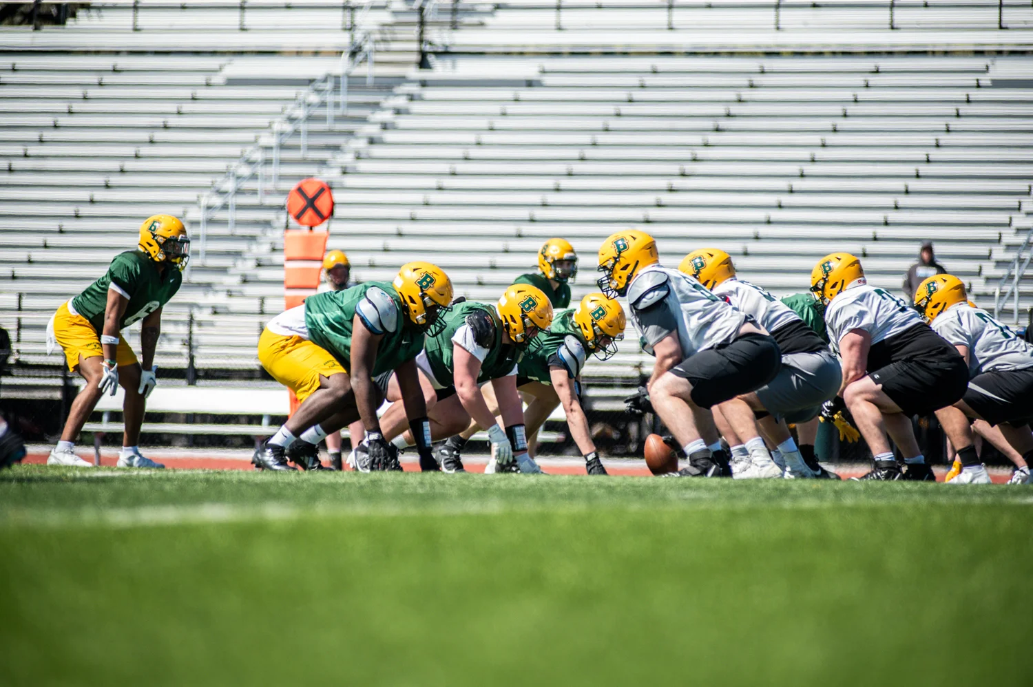Brockport Lines up and set