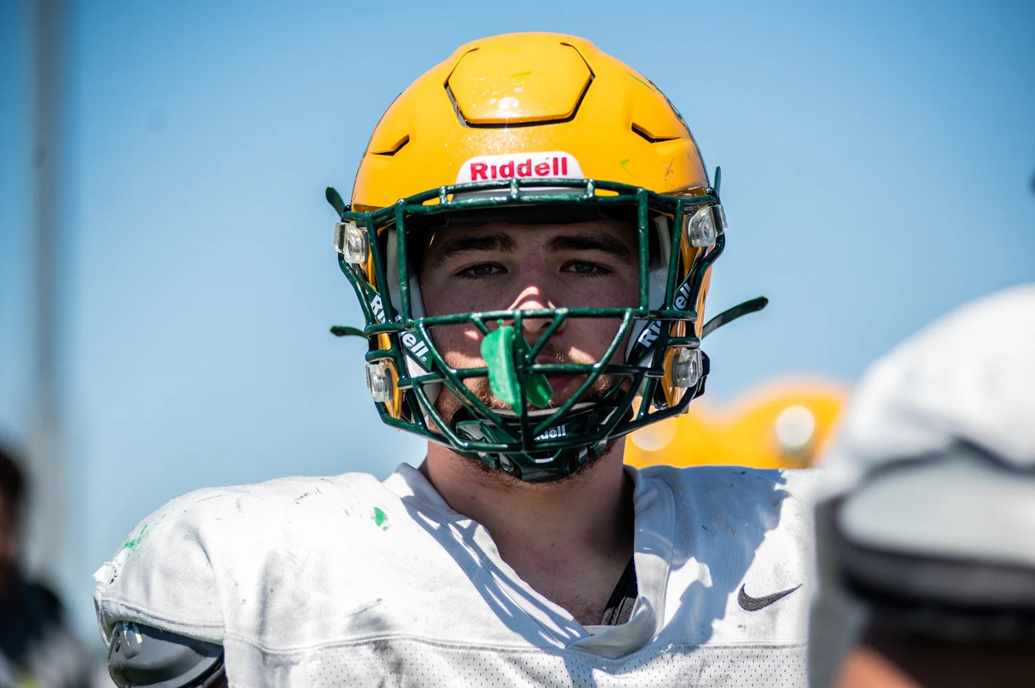 Bport player checking the camera