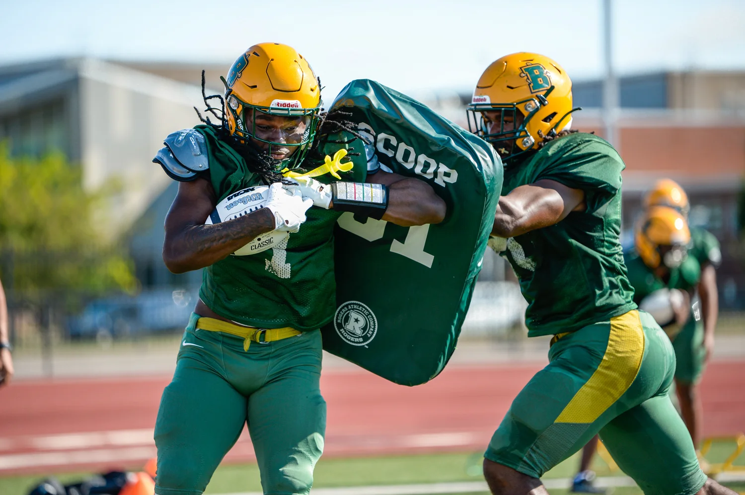 Brockport RB hitting the pads