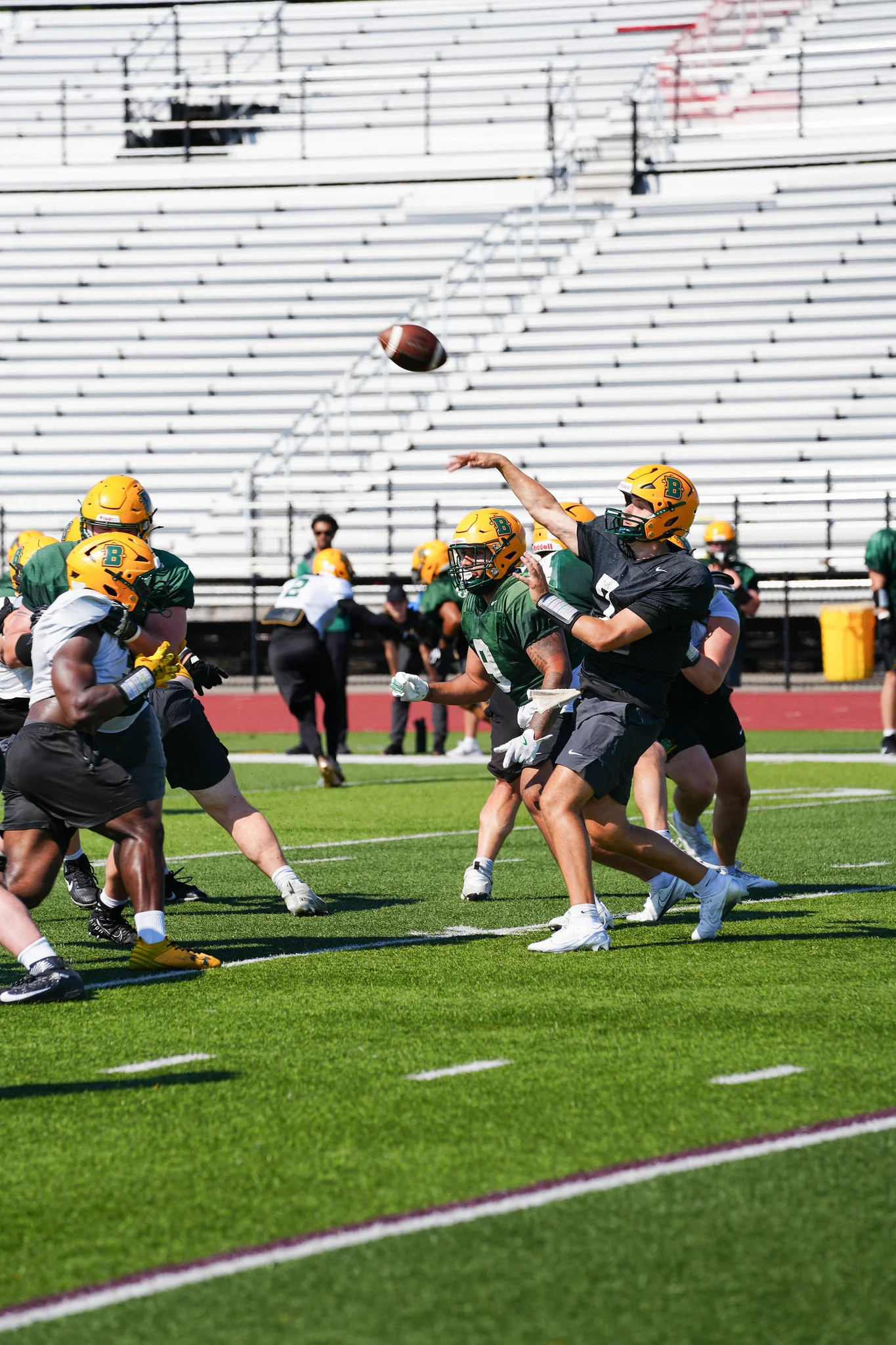 Brockport QB throwing the ball downfield