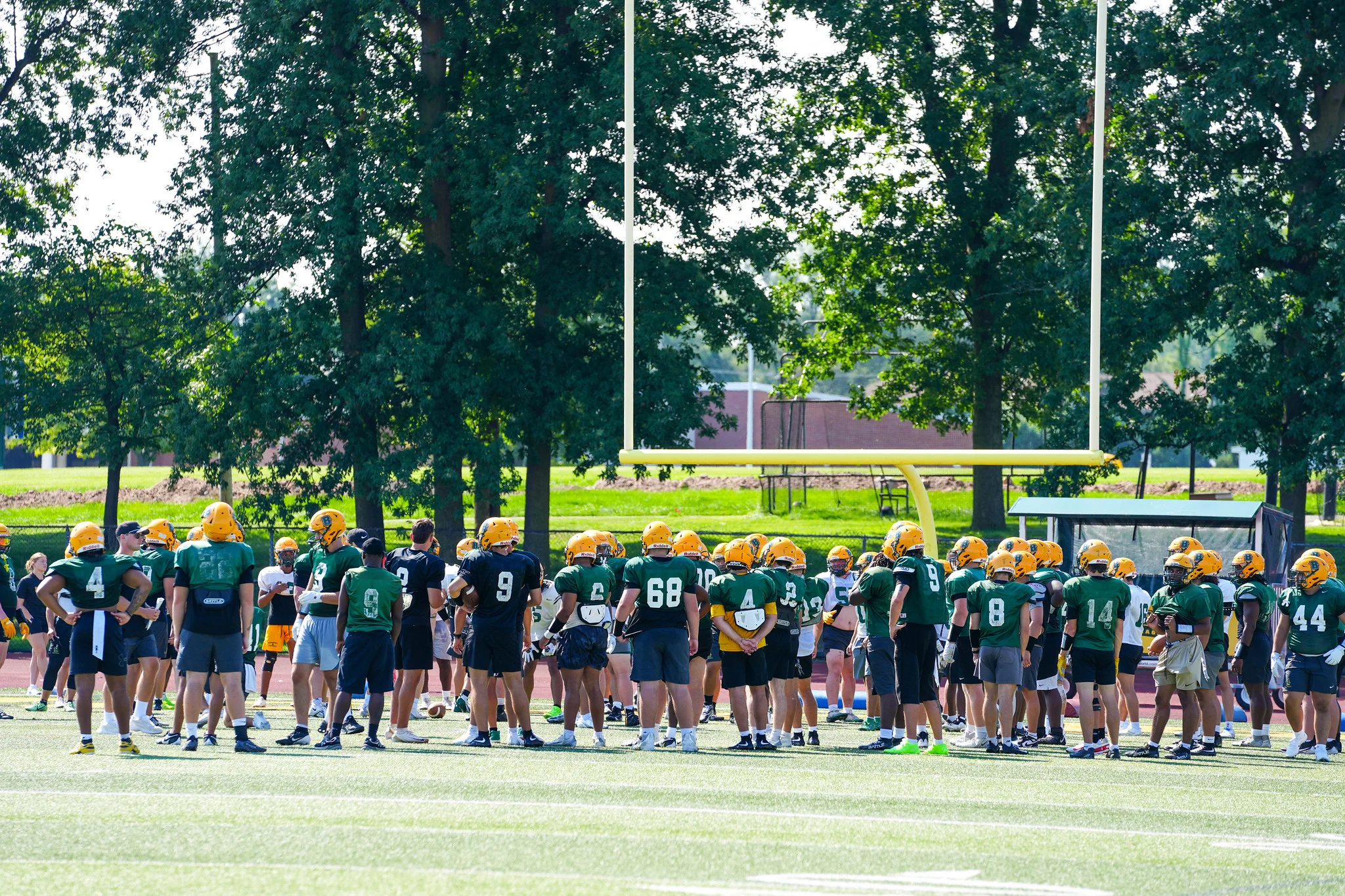 Practice getting started with players headed to the endzone