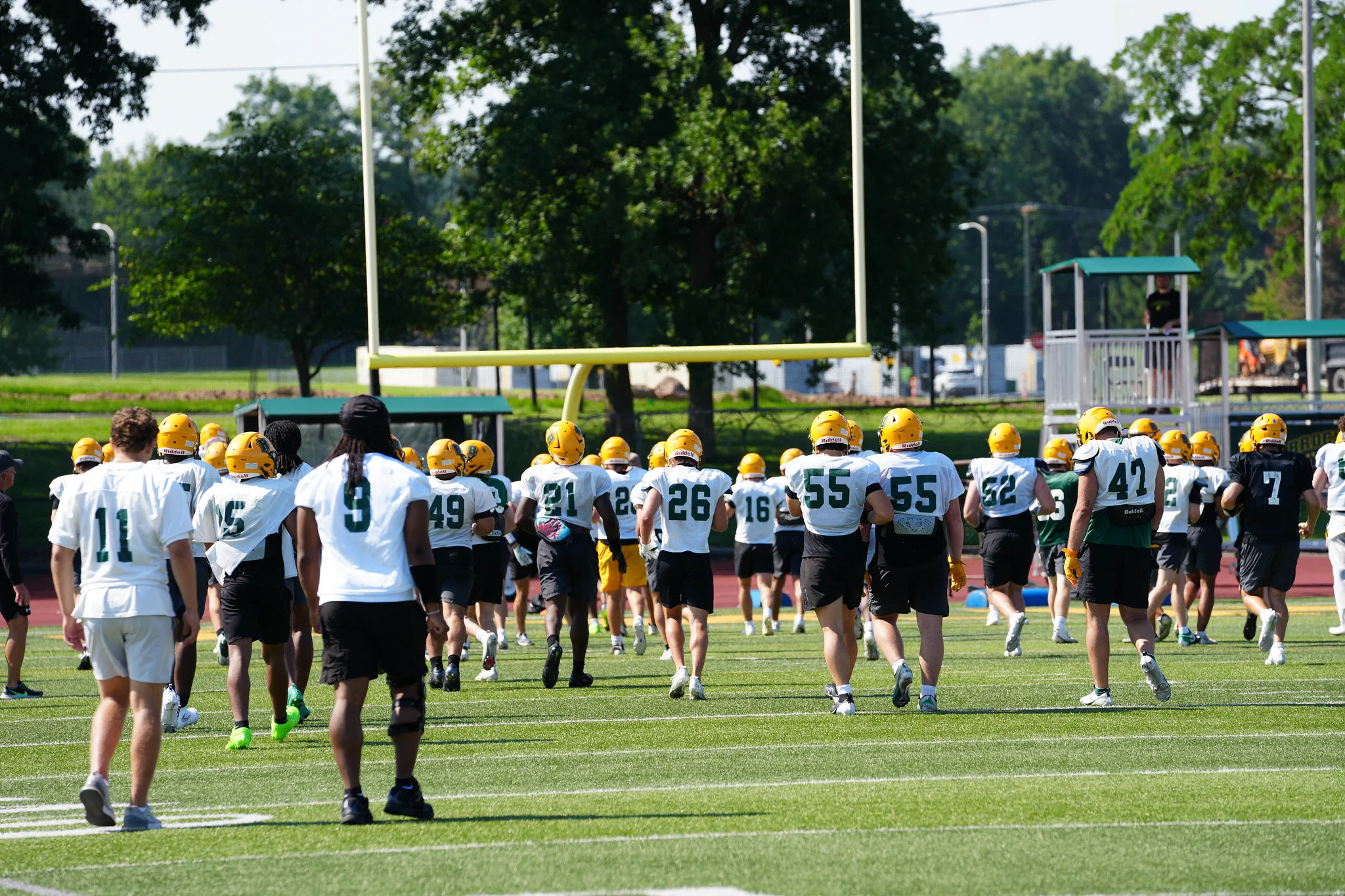 The Team getting started at practice