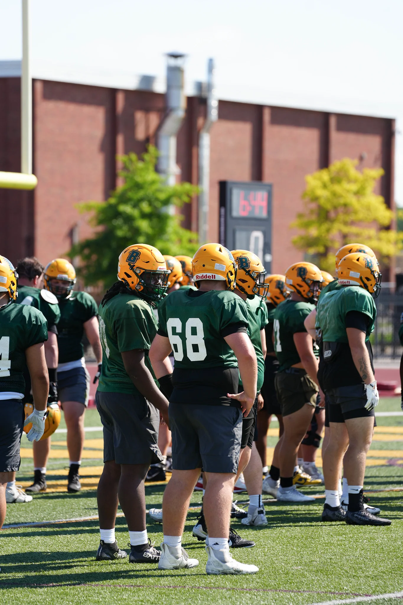Offense looking on at practice