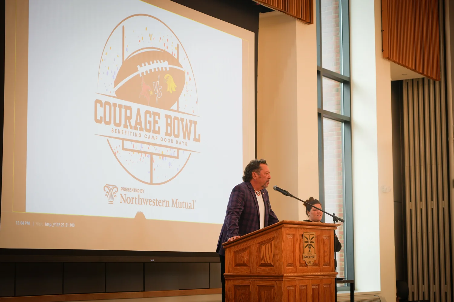 Speaker at the Courage Bowl Luncheon