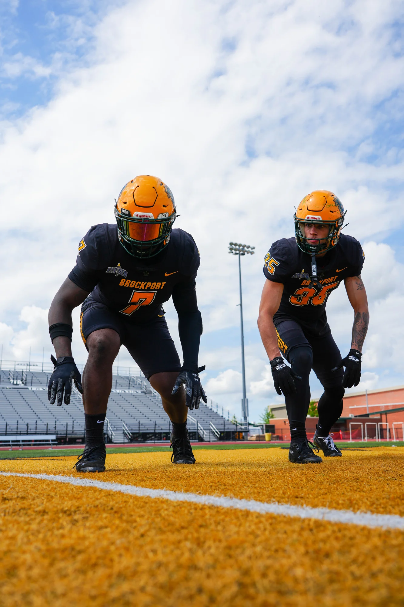 Brockport DB's on the Field for Media Day 2026
