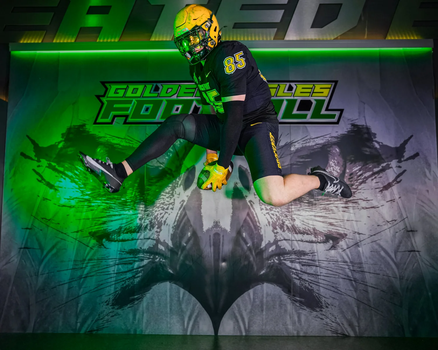 Jumping up on Media Day 2026
