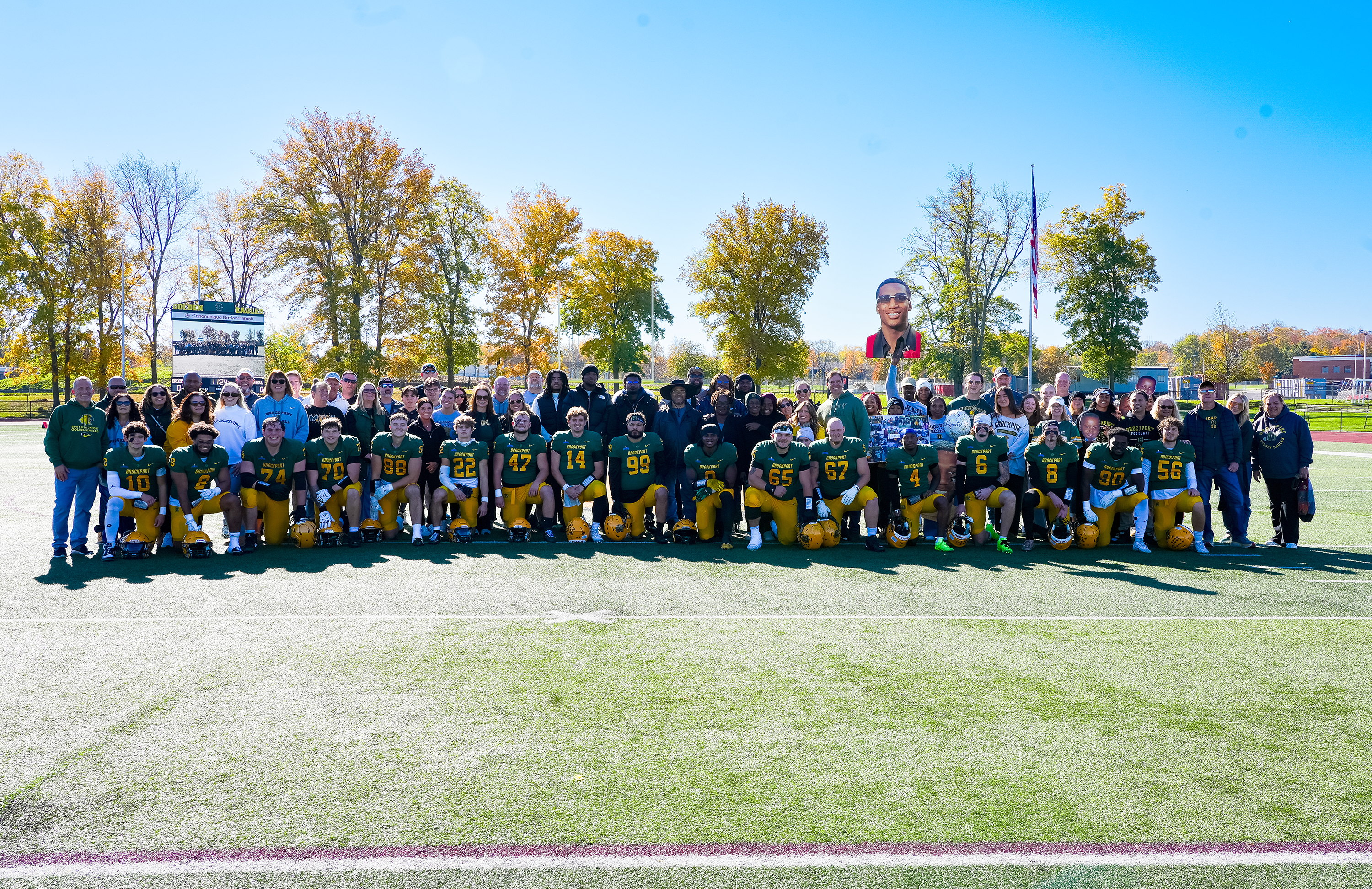 Brockport Football Players on Senior Day 2026