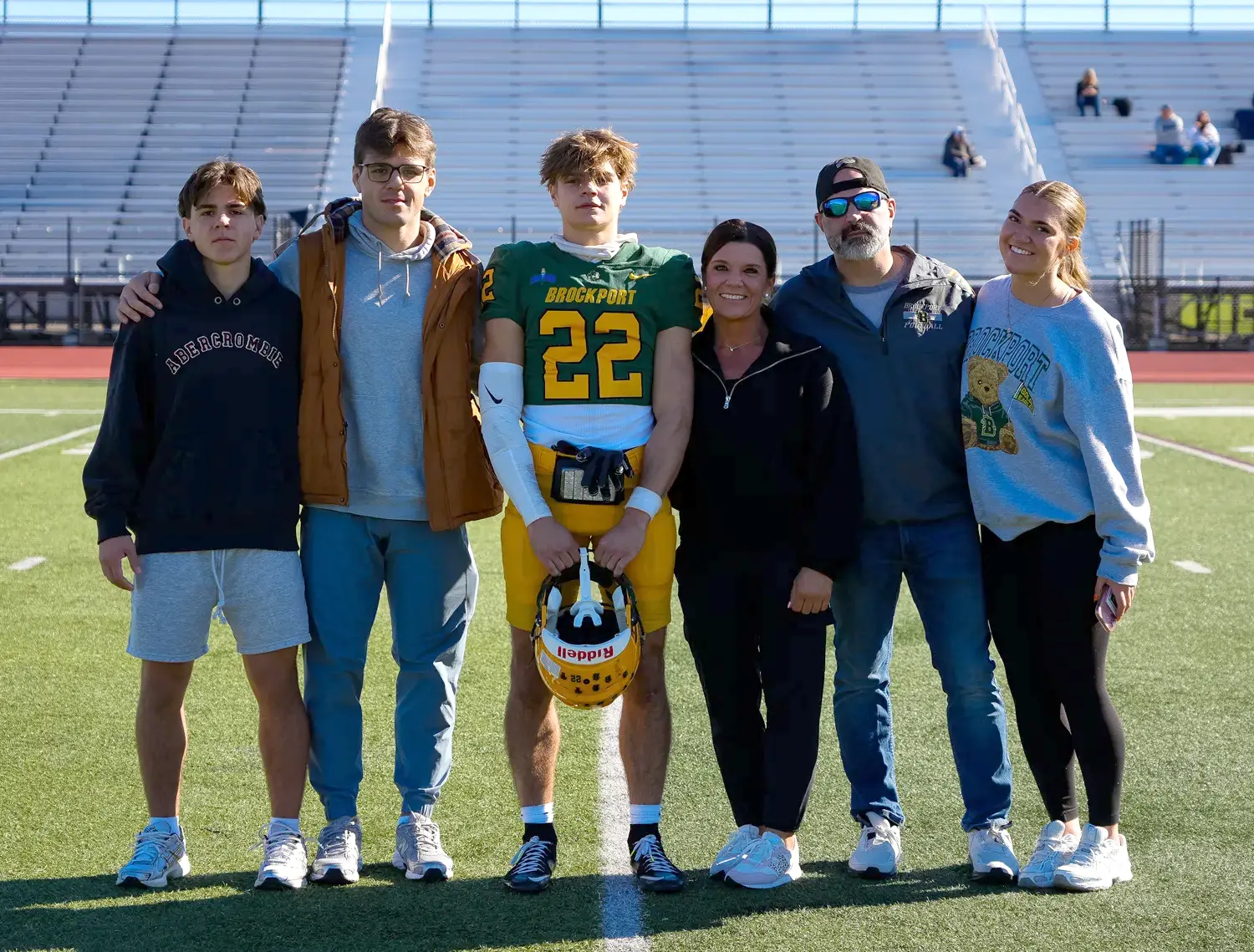 Micah Harry and Family on Senior Day 2026