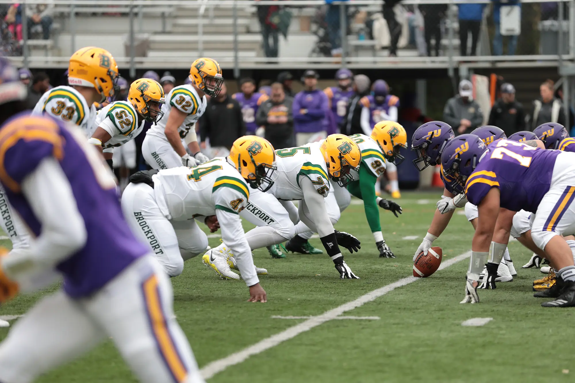 The 2018 Defensive front for Brockport Golden Eagles